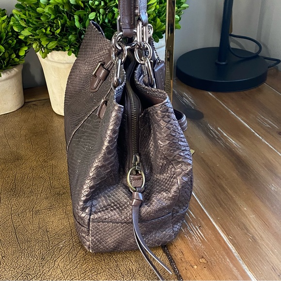 Coach Chelsea Jayden Bronze Exotic Metallic Brown Shoulder Bag - Picture 5 of 15